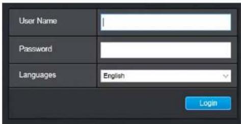 User Name Password Languages English Login