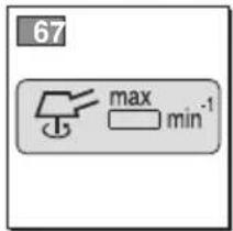 67 max min⁻¹