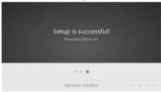Setup is successful! Please press [OK] to exit.