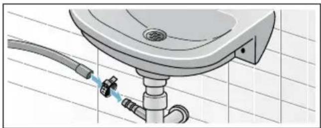 BOSCH Serie 6 WAQ24363FF - ■ Ecoulement dans un siphon - 1