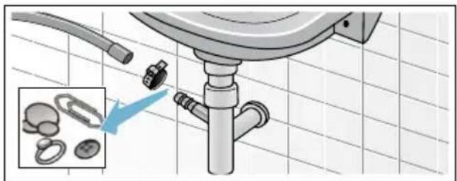 BOSCH Serie 6 WAQ24363FF - Flexible d'écoulement bouché au niveau du siphon - 1