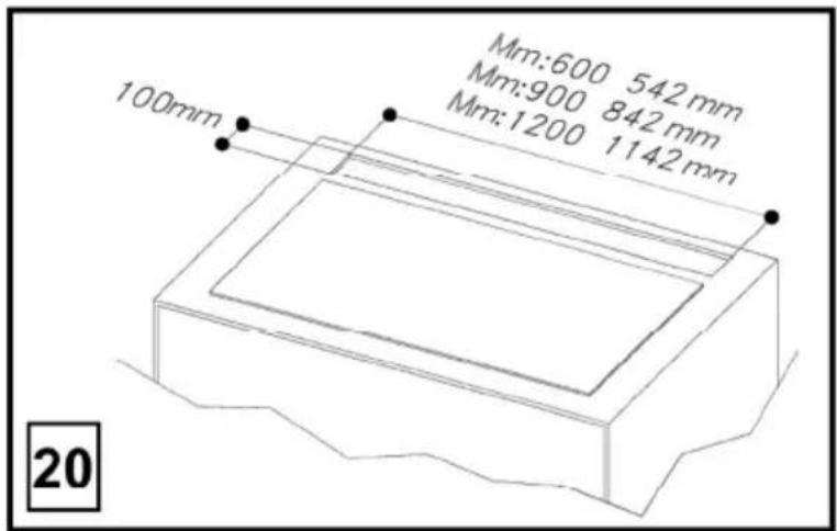 Mm:600 542mm Mm:900 842mm Mm:1200 1142mm 100mm 20