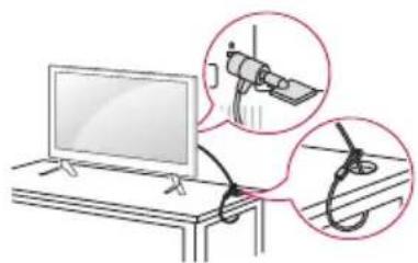 LG 49LX310C - Using the kensington security system - 1
