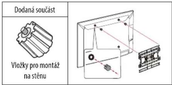 Dodaná součást Vložky pro montáž na stěnu