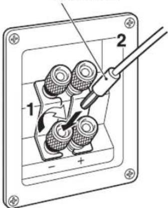 Technical diagram of a mechanical assembly with labeled parts and directional arrows indicating motion or movement.