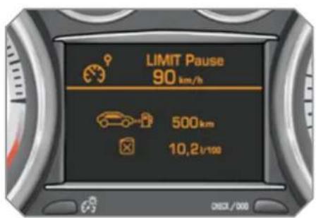 LIMIT Pause 90 km/h 500 km 10,2 v/100