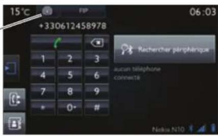 15°C +330612458978 06:03 1 2 3 4 5 6 7 8 9 * 0- # Rechercher périphérique aucun téléphone connecte Nokia N10