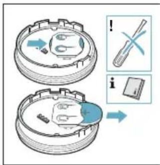 Diagram illustrating a mechanical or electrical component with labeled parts and directional arrows, including symbols for 'in' and 'i'.