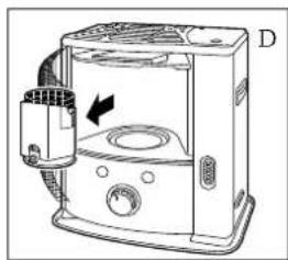 Line drawing of a refrigerator with air vent and control panel (no text or symbols)