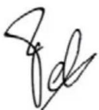 Handwritten signature or scribble on a white background, possibly a signature or artistic mark