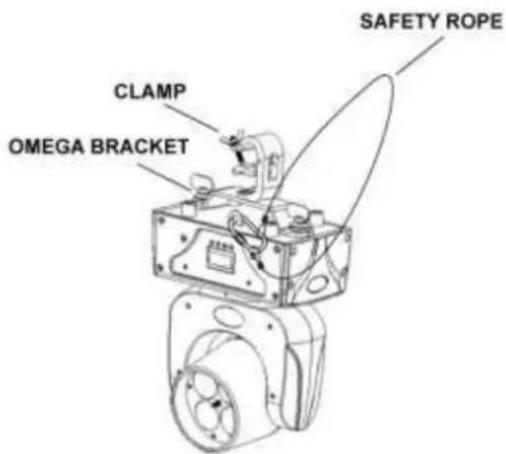 CLAMP OMEGA BRACKET SAFETY ROPE