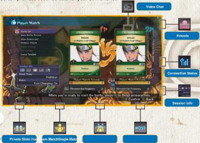 Player Match Battle on View Battle Record View Gamescard Preview Player Leave Session Session info Focus Name Nothing) Focus Ever-Changing: No 1P 2P Voice Chat Friends Connection Status Session info Private Slots Host/ram Match/Single Match When you've ready to start the battle, press us to finish p…