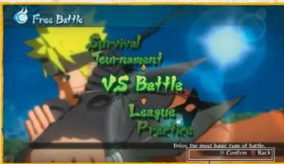 Free Battle Survival Tournament VS Battle League Practice Enjoy the most basic type of battle... Confirm Back