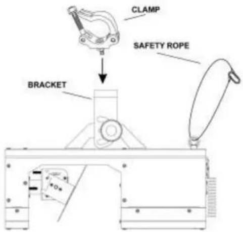 CLAMP SAFETY ROPE BRACKET