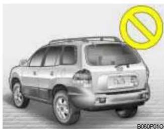 HYUNDAI Santa Fe (2004) - AVERTISSEMENT ARRIERE - 1