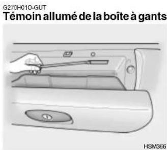 G270H010-GUT Témoin allumé de la boîte à gants HSM366