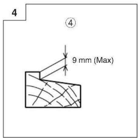 4 ④ 9 mm (Max)
