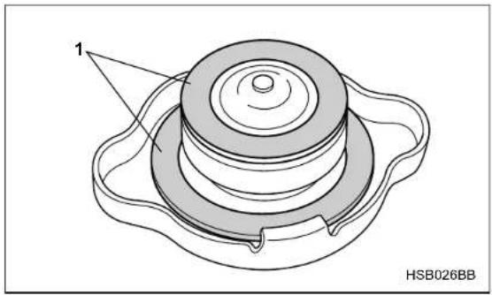 Technical line drawing of a mechanical component with labeled part 1, no readable text or symbols beyond label