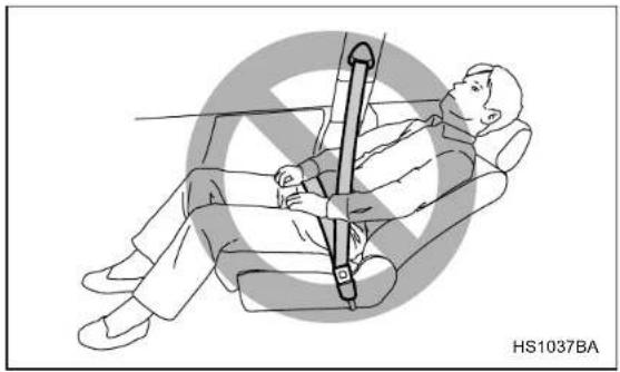 Illustration of a person seated in a car seat using a seatbelt device, no text or symbols present