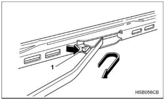 Technical line drawing of a mechanical component with labeled parts (no text or symbols beyond labels)