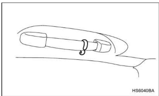 Simple line drawing of a mechanical component with a looped end (no text or symbols)