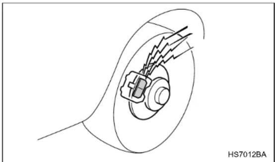 Technical line drawing of a mechanical component with internal components and motion lines (no text or symbols)