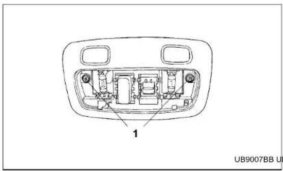 Technical line drawing of a car dashboard with internal components and labeled parts (no text or symbols beyond labels)