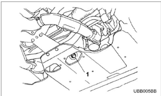Technical line drawing of a mechanical assembly with labeled component '1' (no text or symbols beyond label)