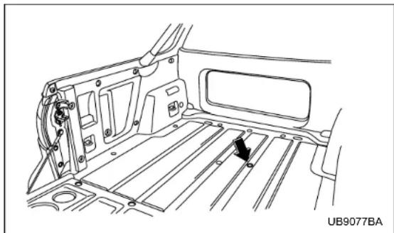 Technical line drawing of a vehicle chassis frame with mounting brackets and structural ribs (no text or symbols)