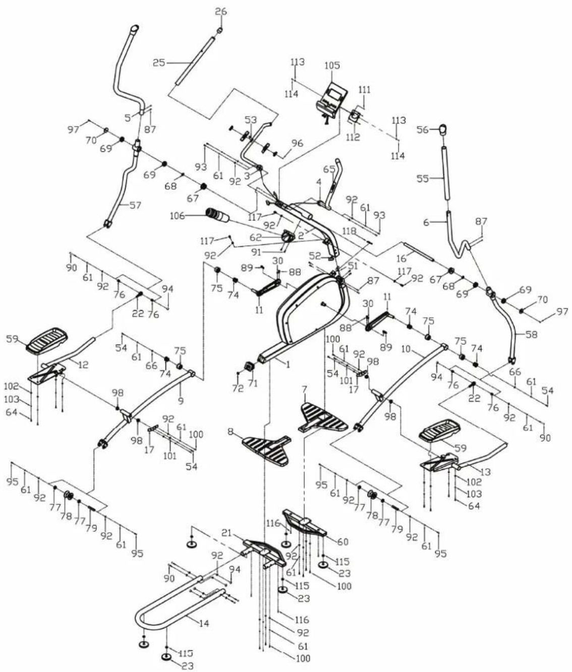 Technical diagram of a mechanical assembly with numbered components and labeled parts, likely for engineering or manufacturing documentation.
