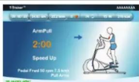 TUNTURI Cross F 6.1 - Training mode display - 2