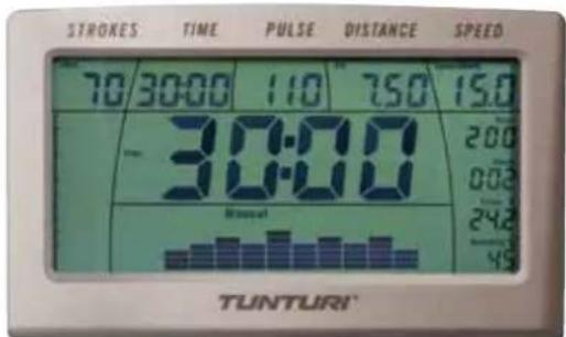 STROKES TIME PULSE DISTANCE SPEED 70 30:00 110 750 15.0 30:00 TUNTURI®