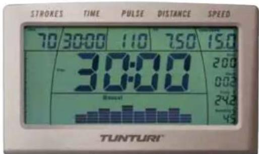 STROKES TIME PULSE DISTANCE SPEED 70 30:00 110 750 15.0 30:00 200 002 248 45 TUNTURI™
