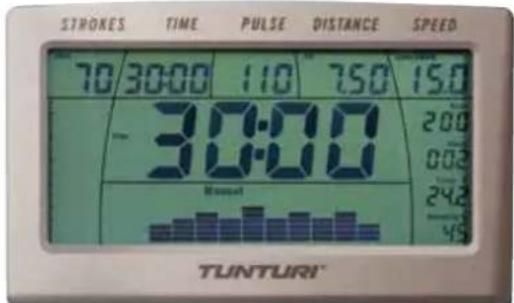 STROKES TIME PULSE DISTANCE SPEED 70 30:00 110 750 15.0 30:00 TUNTURI®