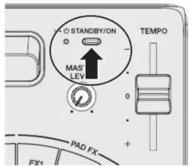 PIONEER DDJ-WEGO4-K - Appuyez sur la touche [STANDBY/ON] de cet appareil pour le mettre sous tension. - 1