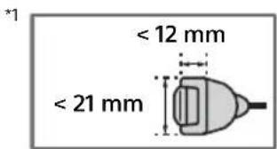 *1 < 12 mm < 21 mm