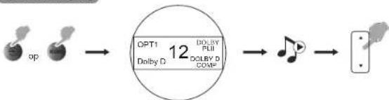 graph LR A["op"] --> B["OPT1 12 Dolby D"] B --> C["DOLBY D COMP"] C --> D["输出"]