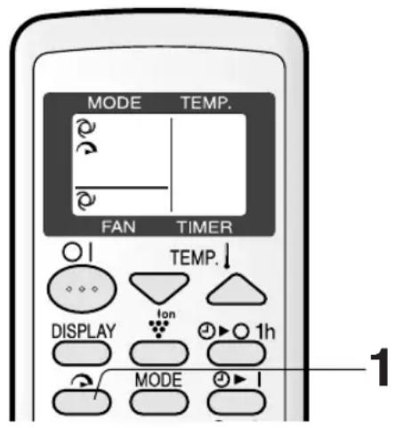 MODE TEMP. FAN TIMER TEMP. DISPLAY Ion 1h MODE 1