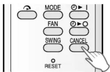MODE FAN SWING CANCEL RESET