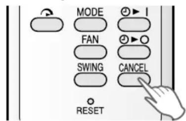 MODE FAN SWING CANCEL RESET