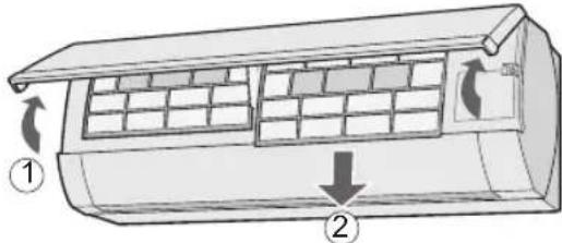 SHARP AY-XP24LR - REINIGUNG DER LUFTFILTER - 1