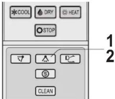 SHARP AY-XP24LR - Натиснете бутона SWING отново за да спрете в желаната позиция ( ⚠ ). - 1
