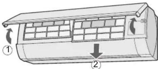 SHARP AY-XP24LR - Отстранете филтрите. - 1