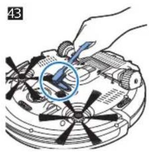 Illustration of a hand using a tool to adjust or install a mechanical component, with no visible text or symbols.
