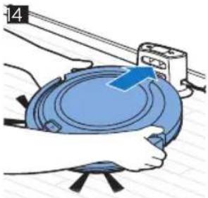 Illustration of hands using a blue tool to adjust a circular component (no text or symbols visible)