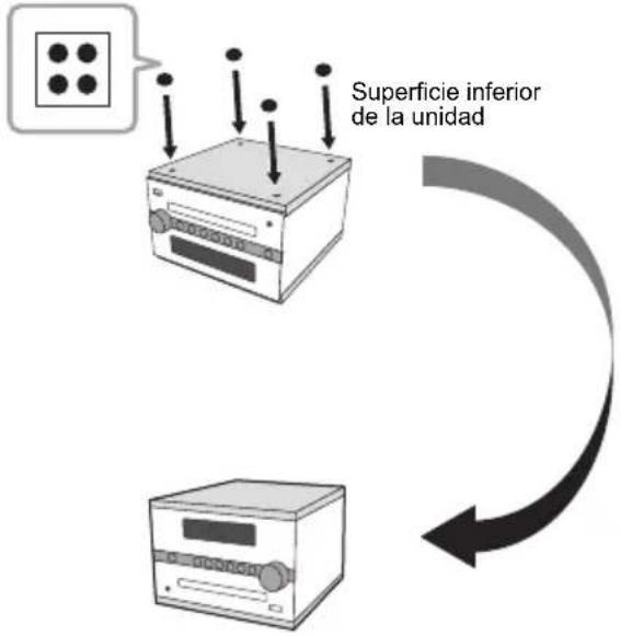 Superficie inferior de la unidad