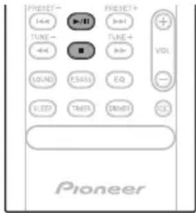 Pioneer TUNE- TUNE+ VOL SOUND EASS EQ SLEEP TMES BMW CS