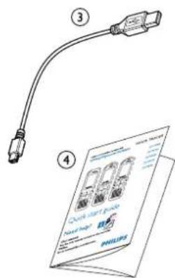 Diagram showing a flexible hose connected to a printed product with 'PHILIPS' branding and promotional text.