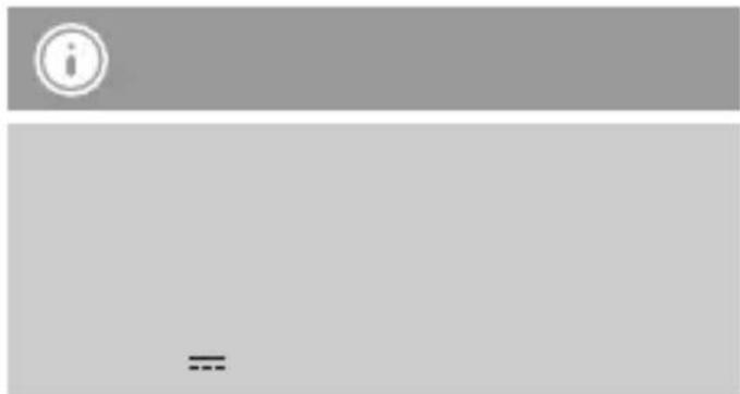 Image containing a placeholder icon, a horizontal line with the word '==', and a small symbol resembling an information icon above it.