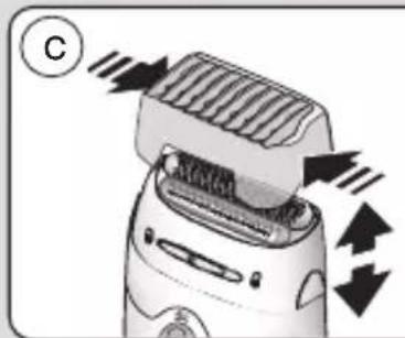 Electric toothbrush with airflow arrows indicating direction (no text or symbols)